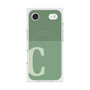 プレミアムスクエアケース with MagSafe［ オリジナル - initial two tone - C green ］