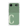 プレミアムスクエアケース with MagSafe［ オリジナル - initial two tone - C green ］