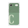 プレミアムスクエアケース with MagSafe［ オリジナル - initial two tone - C green ］