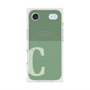 プレミアムスクエアケース with MagSafe［ オリジナル - initial two tone - C green ］