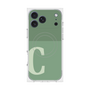 プレミアムスクエアケース with MagSafe［ オリジナル - initial two tone - C green ］