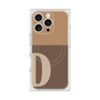 プレミアムスクエアケース with MagSafe［ オリジナル - initial two tone - D brown ］