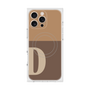 プレミアムスクエアケース with MagSafe［ オリジナル - initial two tone - D brown ］