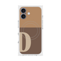 プレミアムスクエアケース with MagSafe［ オリジナル - initial two tone - D brown ］