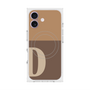 プレミアムスクエアケース with MagSafe［ オリジナル - initial two tone - D brown ］