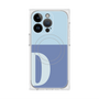 プレミアムスクエアケース with MagSafe［ オリジナル - initial two tone - D blue ］