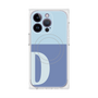 プレミアムスクエアケース with MagSafe［ オリジナル - initial two tone - D blue ］