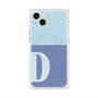 プレミアムスクエアケース with MagSafe［ オリジナル - initial two tone - D blue ］