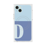 プレミアムスクエアケース with MagSafe［ オリジナル - initial two tone - D blue ］