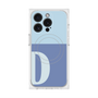 プレミアムスクエアケース with MagSafe［ オリジナル - initial two tone - D blue ］