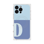 プレミアムスクエアケース with MagSafe［ オリジナル - initial two tone - D blue ］