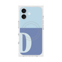 プレミアムスクエアケース with MagSafe［ オリジナル - initial two tone - D blue ］