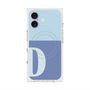 プレミアムスクエアケース with MagSafe［ オリジナル - initial two tone - D blue ］