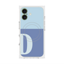 プレミアムスクエアケース with MagSafe［ オリジナル - initial two tone - D blue ］