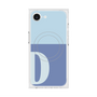 プレミアムスクエアケース with MagSafe［ オリジナル - initial two tone - D blue ］