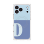 プレミアムスクエアケース with MagSafe［ オリジナル - initial two tone - D blue ］