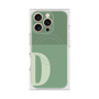 プレミアムスクエアケース with MagSafe［ オリジナル - initial two tone - D green ］