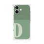 プレミアムスクエアケース with MagSafe［ オリジナル - initial two tone - D green ］