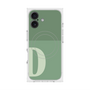 プレミアムスクエアケース with MagSafe［ オリジナル - initial two tone - D green ］