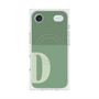 プレミアムスクエアケース with MagSafe［ オリジナル - initial two tone - D green ］