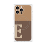 プレミアムスクエアケース with MagSafe［ オリジナル - initial two tone - E brown ］