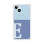 プレミアムスクエアケース with MagSafe［ オリジナル - initial two tone - E blue ］