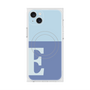 プレミアムスクエアケース with MagSafe［ オリジナル - initial two tone - E blue ］