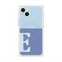 プレミアムスクエアケース with MagSafe［ オリジナル - initial two tone - E blue ］