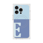 プレミアムスクエアケース with MagSafe［ オリジナル - initial two tone - E blue ］