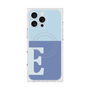 プレミアムスクエアケース with MagSafe［ オリジナル - initial two tone - E blue ］