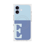 プレミアムスクエアケース with MagSafe［ オリジナル - initial two tone - E blue ］