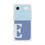 プレミアムスクエアケース with MagSafe［ オリジナル - initial two tone - E blue ］