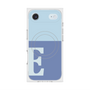 プレミアムスクエアケース with MagSafe［ オリジナル - initial two tone - E blue ］