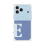 プレミアムスクエアケース with MagSafe［ オリジナル - initial two tone - E blue ］