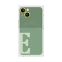 プレミアムスクエアケース with MagSafe［ オリジナル - initial two tone - E green ］