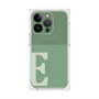 プレミアムスクエアケース with MagSafe［ オリジナル - initial two tone - E green ］