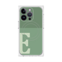 プレミアムスクエアケース with MagSafe［ オリジナル - initial two tone - E green ］