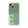 プレミアムスクエアケース with MagSafe［ オリジナル - initial two tone - E green ］