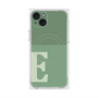 プレミアムスクエアケース with MagSafe［ オリジナル - initial two tone - E green ］