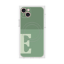 プレミアムスクエアケース with MagSafe［ オリジナル - initial two tone - E green ］