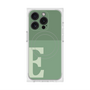 プレミアムスクエアケース with MagSafe［ オリジナル - initial two tone - E green ］