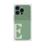 プレミアムスクエアケース with MagSafe［ オリジナル - initial two tone - E green ］