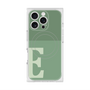 プレミアムスクエアケース with MagSafe［ オリジナル - initial two tone - E green ］