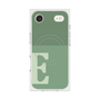 プレミアムスクエアケース with MagSafe［ オリジナル - initial two tone - E green ］