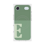 プレミアムスクエアケース with MagSafe［ オリジナル - initial two tone - E green ］