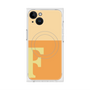 プレミアムスクエアケース with MagSafe［ オリジナル - initial two tone - F orange ］