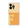 プレミアムスクエアケース with MagSafe［ オリジナル - initial two tone - F orange ］