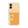 プレミアムスクエアケース with MagSafe［ オリジナル - initial two tone - F orange ］