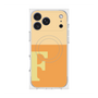 プレミアムスクエアケース with MagSafe［ オリジナル - initial two tone - F orange ］