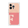 プレミアムスクエアケース with MagSafe［ オリジナル - initial two tone - F pink ］